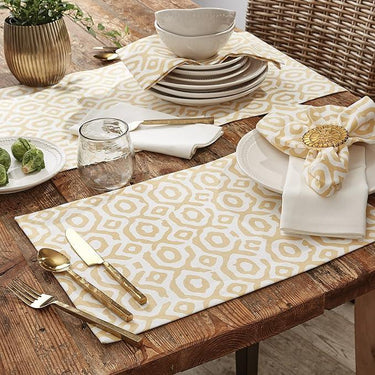 Golden Geo Napkin Set of 4 Park Designs - The Fox Decor